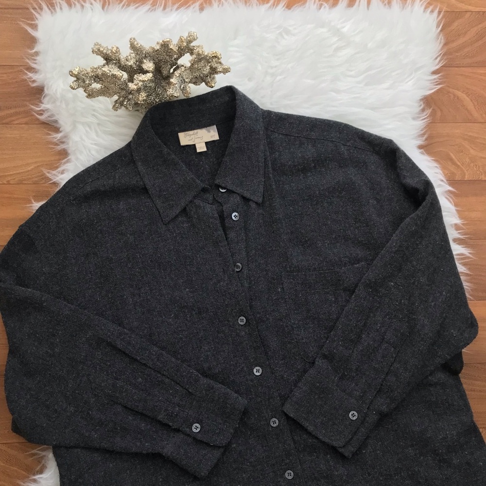 Elizabeth and James Wool Button up shirt